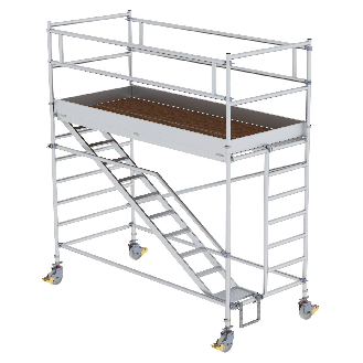 Rollgerüst mit Schrägaufstiegen, Plattform 1,35 x 3,00 m, 4,35 m AH-Beschreibung lesen