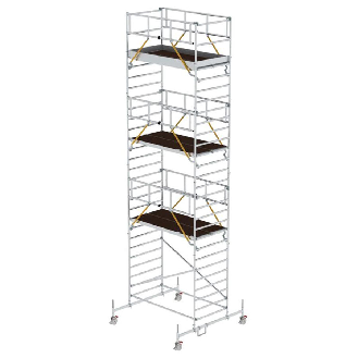 MUNK Rollgerüst SG mit Doppelplattform 1,35x2,45m Plattform 9,74m AH-Beschreibung lesen
