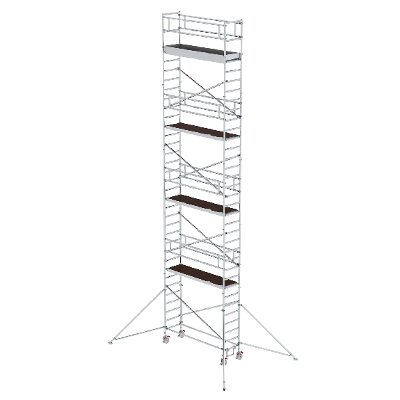 MUNK Aluminium-Rollgerüst mit Ausleger 2,45x0,75m Plattform 11,51m AH-Beschreibung lesen