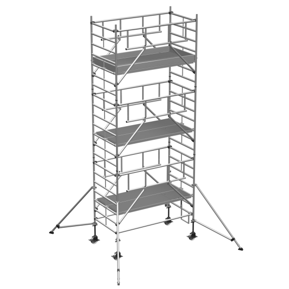 ZARGES Multitower S-PLUS 2T - flèche d'échafaudage mobile hauteur de travail 7,30 m-Leer más