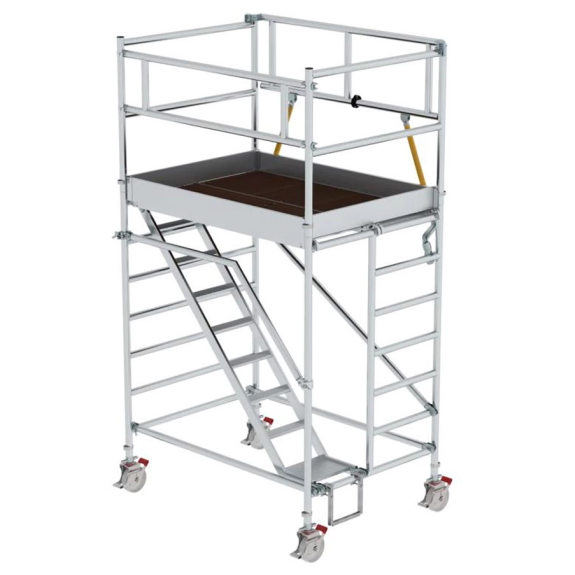 MUNK Rollgerüst SG mit Schrägaufstiegen 1,35x1,80m und Sicherheitsgeländer 4,51m AH MUNK Rollgerüst SG mit Schrägaufstiegen 1,35x1,80m und Sicherheitsgeländer 4,51m AH-Beschreibung lesen