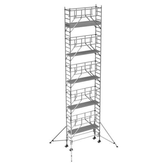 ZARGES Multitower S-PLUS 1T - flèche d'échafaudage mobile hauteur de travail 11,20 m-Leer más