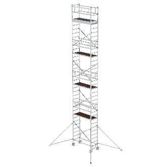 MUNK Aluminium-Rollgerüst mit Ausleger 1,80x0,75m Plattform 11,51m AH-Beschreibung lesen