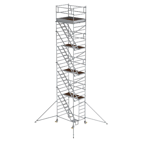 MUNK Rollgerüst mit Schrägaufstiegen 1,35x1,80m Plattform, 10,35m AH MUNK Rollgerüst mit Schrägaufstiegen 1,35x1,80m Plattform, 10,35m AH-Beschreibung lesen