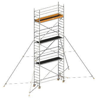 Layher Rollgerüst Uni Standard P2 mit Gerüststützen 5m, 8,20m AH-Beschreibung lesen