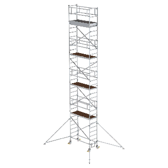 MUNK Aluminium-Rollgerüst mit Ausleger 1,80x0,75m Plattform 10,39m AH-Beschreibung lesen