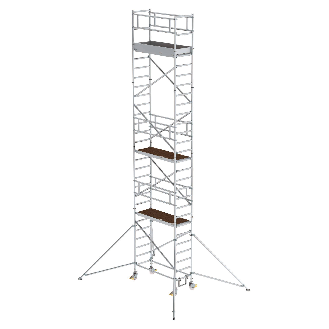 MUNK Aluminium-Rollgerüst mit Ausleger 1,80x0,75m Plattform 9,55m AH-Beschreibung lesen