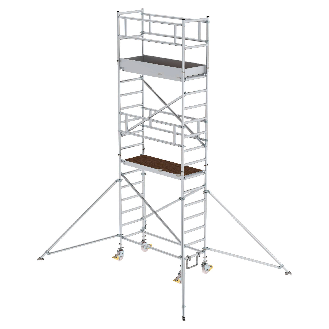 MUNK Aluminium-Rollgerüst mit Ausleger 1,80x0,75m Plattform 6,47m AH-Beschreibung lesen