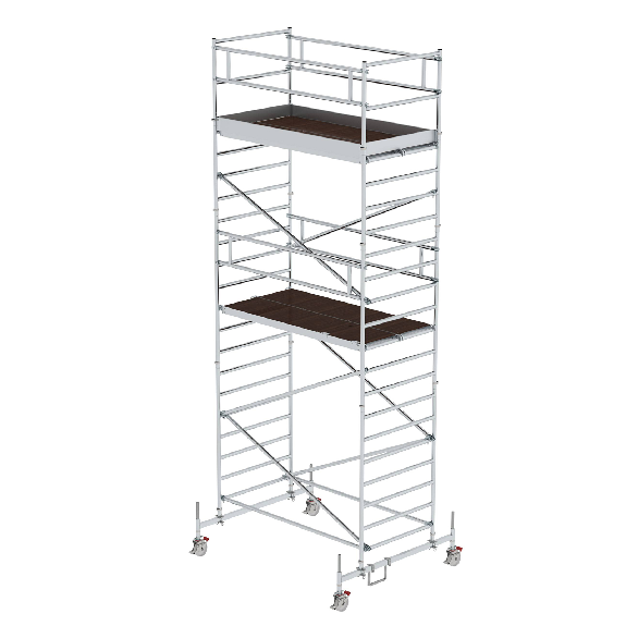 MUNK Rollgerüst mit Doppelplattform 1,35x2,45m Plattform, 7,35m AH MUNK Rollgerüst mit Doppelplattform 1,35x2,45m Plattform, 7,35m AH-Beschreibung lesen