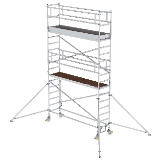 MUNK Aluminium-Rollgerüst mit Ausleger 3,00x0,75m Plattform 6,47m AH-Beschreibung lesen