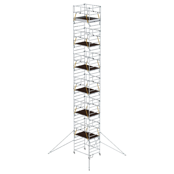 Échafaud pliant SG 1,35x2,45 m avec un boom et une balustrade de sécurité 13,88 m Ah-Leer más
