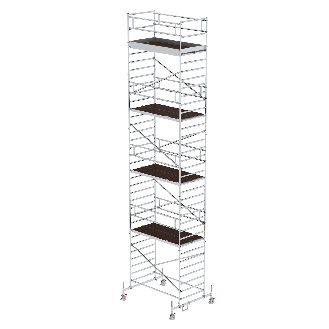 MUNK Rollgerüst mit Doppelplattform 1,35x2,45m Plattform, 11,35m AH-Beschreibung lesen