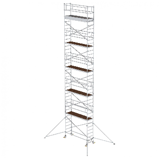 MUNK Aluminium-Rollgerüst mit Ausleger 2,45x0,75m Plattform 12,35m AH-Beschreibung lesen
