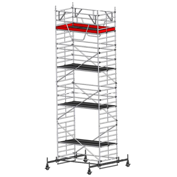 Échafaudage Euroline 9514 avec structure de sécurité 1,50x2,85m poutre mobile 9,50m AH-Leer más