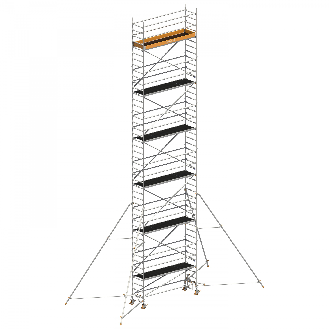 Layher Rollgerüst Uni Standard P2 mit Gerüststützen 5m, 13,20m AH-Beschreibung lesen