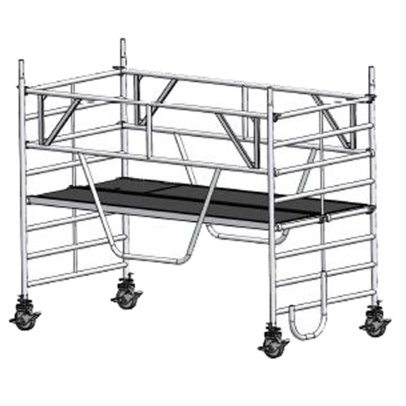 Échafaudage Euroline 9514 avec structure de sécurité 1,50x2,85m poutre mobile 3,35m AH-Leer más