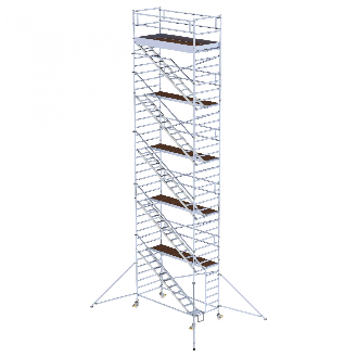MUNK Rollgerüst mit Schrägaufstiegen 1,35x3,00m Plattform, 12,35m AH-Beschreibung lesen