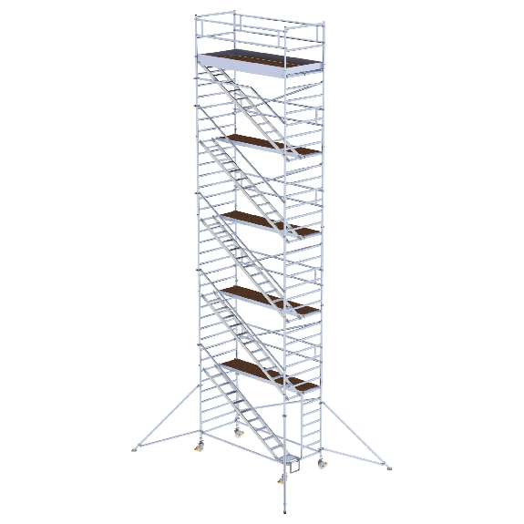 Crame de rouleau avec une plate-forme inclinée des étapes de 1,35x3,00 m, 12,35m ah-Leer más