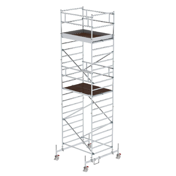 MUNK Rollgerüst mit Doppelplattform 1,35x1,80m Plattform, 7,35m AH MUNK Rollgerüst mit Doppelplattform 1,35x1,80m Plattform, 7,35m AH-Beschreibung lesen