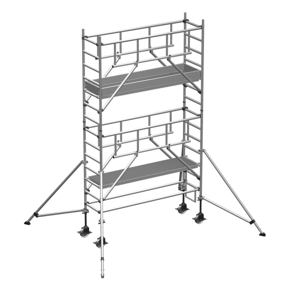 ZARGES Multitower S-PLUS 1T - flèche d'échafaudage mobile hauteur de travail 5,35 m-Leer más