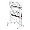 MUNK Rollgerüst mit Fahrbalken 0,75x3,00m Plattform 6,45m AH
