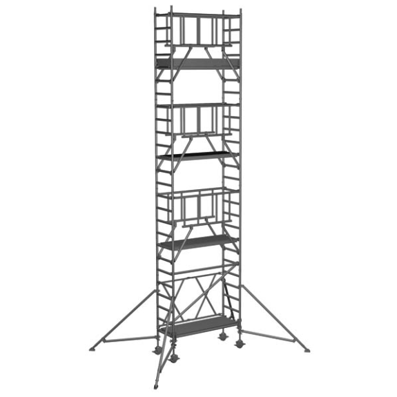 Échafaudage pliant Zarges S-PLUS 2T double plate-forme largeur 8,50 m AH-Leer más