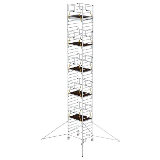 MUNK Rollgerüst SG mit Doppelplattform 1,35x1,80m und Ausleger 13,47m AH-Beschreibung lesen