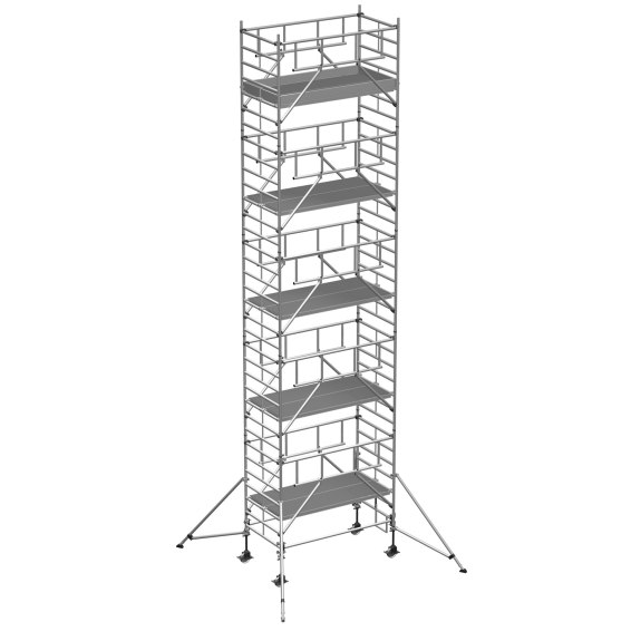 ZARGES Multitower S-PLUS 2T - flèche d'échafaudage mobile hauteur de travail 11,20 m-Leer más