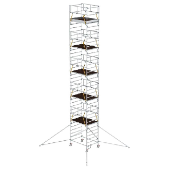 MUNK Rollgerüst SG mit Doppelplattform 1,35x1,80m und Ausleger 12,35m AH-Beschreibung lesen