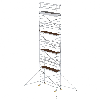 MUNK Aluminium-Rollgerüst mit Ausleger 2,45x0,75m Plattform 10,39m AH-Beschreibung lesen