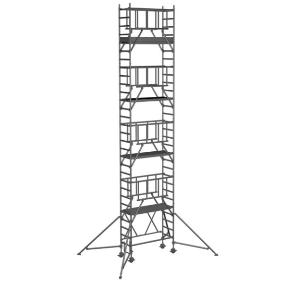 ZARGES Compactmaster S-PLUS 2T - échafaudage pliable hauteur de travail 9,60 m-Leer más