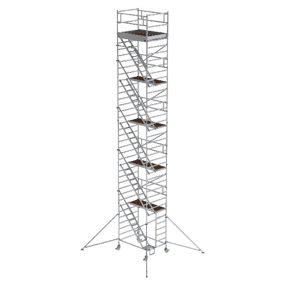 Crame de rouleau avec une plate-forme inclinée des étapes de 1,35x1,80 m, 12,35m ah-Leer más