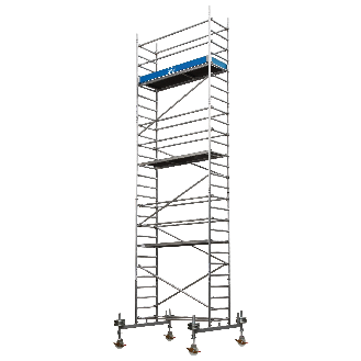 Iller Fahrgerüst mit Fahrbalken 2,20x0,75m und 200mm Rollen spindelbar 8,55m AH-Beschreibung lesen