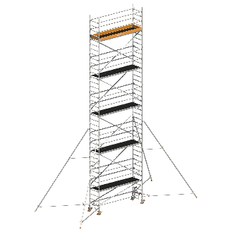 Layher Rollgerüst Uni Standard P2 mit Gerüststützen 5m, 11,20m AH-Beschreibung lesen