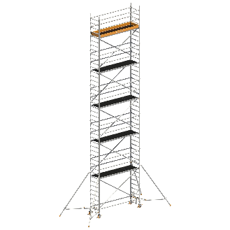 Layher Rollgerüst Uni Standard P2 mit Gerüststützen 12,20m AH-Beschreibung lesen