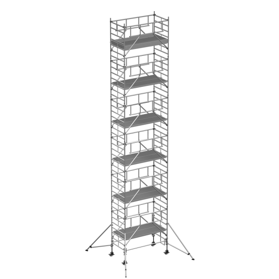 ZARGES Multitower S-PLUS 2T - flèche d'échafaudage mobile hauteur de travail 13,20 m-Leer más