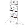 MUNK Aluminium-Rollgerüst mit Ausleger 2,45x0,75m Plattform 8,43m AH