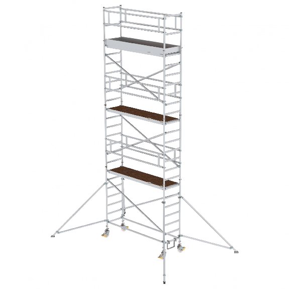 MUNK Aluminium-Rollgerüst mit Ausleger 2,45x0,75m Plattform 8,43m AH-Beschreibung lesen
