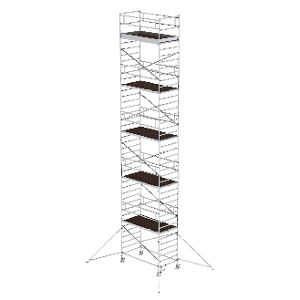 MUNK Rollgerüst mit Doppelplattform 2,45x1,80m Plattform 13,35m AH-Beschreibung lesen