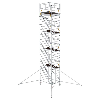 MUNK Rollgerüst SG mit Schrägaufstiegen 1,35x1,80m und Ausleger 10,39m AH MUNK Rollgerüst SG mit Schrägaufstiegen 1,35x1,80m und Ausleger 10,39m AH