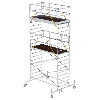MUNK Rollgerüst SG mit Doppelplattform 1,35x3,00m Plattform 7,78m AH