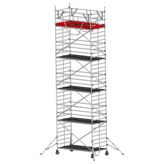 Échafaudage Euroline 9517 avec structure de sécurité et stabilisateurs 10,35 m AH-Leer más