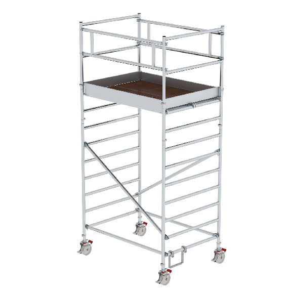 MUNK Rollgerüst mit Doppelplattform 1,35x1,80m Plattform, 5,00m AH MUNK Rollgerüst mit Doppelplattform 1,35x1,80m Plattform, 5,00m AH-Beschreibung lesen
