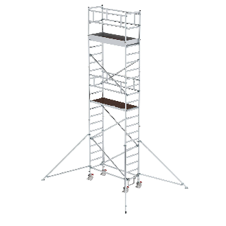 MUNK Aluminium-Rollgerüst mit Ausleger 1,80x0,75m Plattform 7,59m AH-Beschreibung lesen