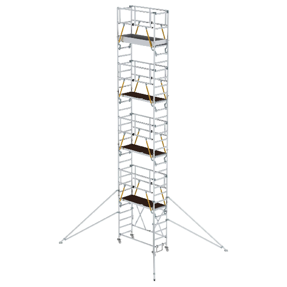 Échafaudage pliant SG 0,75 x 1,80 m avec un boom et une balustrade de sécurité 9,96 m ah-Leer más