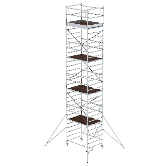 MUNK Klappgerüst 1,35x1,80m Plattform, 9,80m Arbeitshöhe-Beschreibung lesen