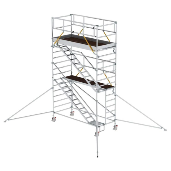 Roll Frame SG avec étapes inclinées 1,35x3,00m et excavatrice 6,47m Ah-Leer más