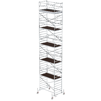 MUNK Rollgerüst mit Doppelplattform 1,35x2,45m Plattform, 12,35m AH-Beschreibung lesen