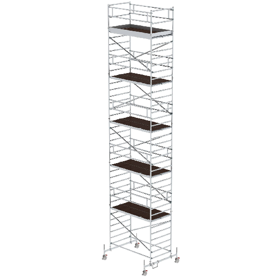 MUNK Rollgerüst mit Doppelplattform 1,35x2,45m Plattform, 12,35m AH-Beschreibung lesen