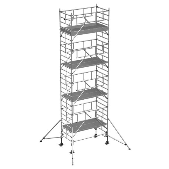 ZARGES Multitower S-PLUS 2T - flèche d'échafaudage mobile hauteur de travail 9,25 m-Leer más
